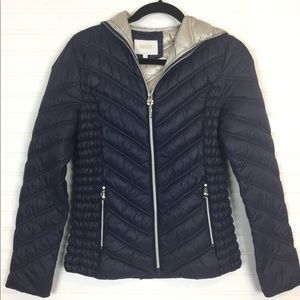 Laundry by Shelli Segal Navy Puffer Jacket size S